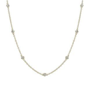 Necklace in yellow gold set with Diamonds